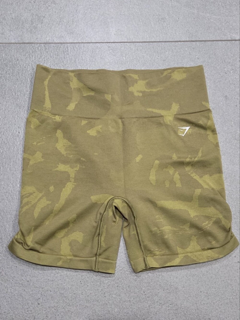 Gymshark Womens Green Camo Training Shorts